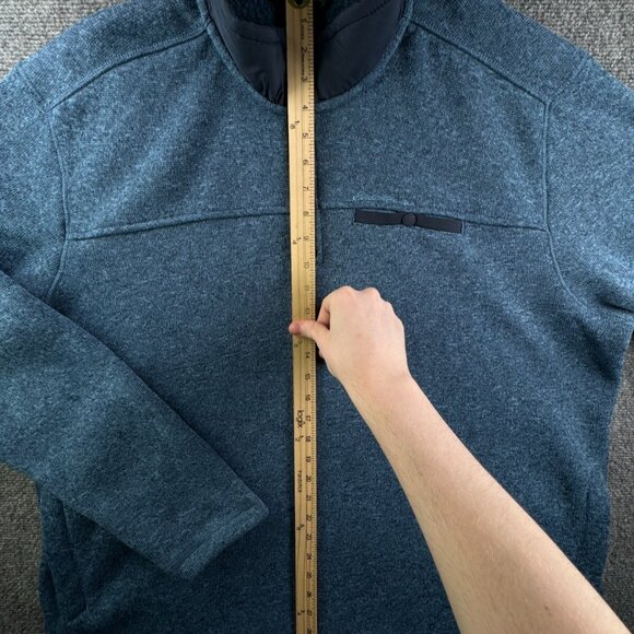 Eddie Bauer Men Pullover 2XL Blue Long Sleeve Fleece 1/4 Zip Sweatshirt Outdoors - Picture 2 of 15